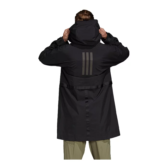 Adidas Men's Urban RAIN.RDY 2L Hooded Rain Parka, Waterproof, Long, Shell 2 Adidas Men's Urban RAIN.RDY 2L Hooded Rain Parka, Waterproof, Long, Shell - Image 2