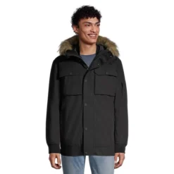 Woods Men's Worthington Down Bomber Winter Jacket, Long, Insulated, Hooded, Waterproof