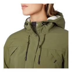 McKINLEY Women's Amita Winter Parka/Jacket, Long, Insulated Synthetic, Hooded, Waterproof -Skiing Gear Sale FGL 333499145 30 c McKINLEY Womens Amita Hooded Parka 407886 OLIVE
