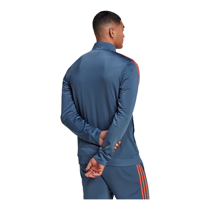 Adidas Men's 3-Stripes Tricot Full Zip Jacket 2 Adidas Men's 3-Stripes Tricot Full Zip Jacket - Image 2