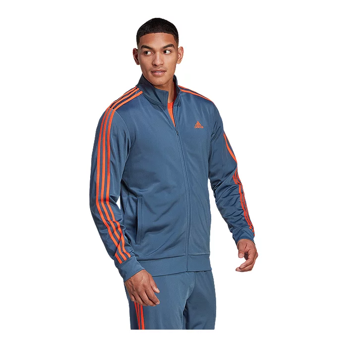 Adidas Men's 3-Stripes Tricot Full Zip Jacket 3 Adidas Men's 3-Stripes Tricot Full Zip Jacket - Image 3