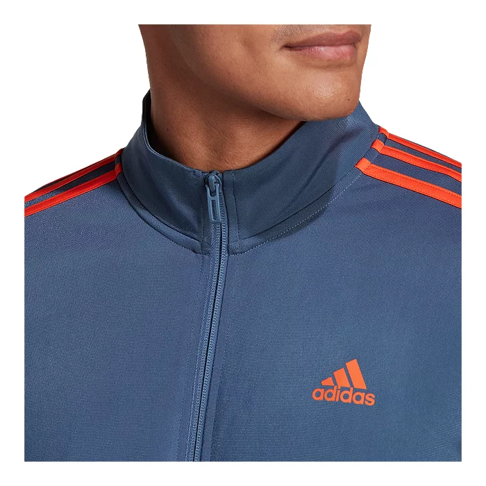 Adidas Men's 3-Stripes Tricot Full Zip Jacket 4 Adidas Men's 3-Stripes Tricot Full Zip Jacket - Image 4