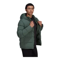 Adidas Men's Helionic Down Hooded Jacket -Skiing Gear Sale FGL 333806777 32 c adidas Mens Helionic Down Hooded Jacket HG8749 GRN