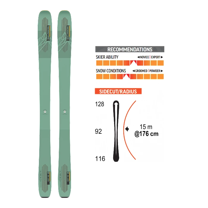 Salomon QST 92 Men's Skis 2023 2 Salomon QST 92 Men's Skis 2023 - Image 2