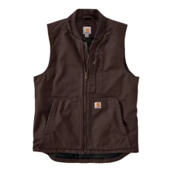 Carhartt Men's Washed Duck Insulated Rib Collar Vest